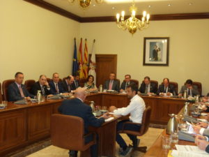 Momento del pleno ordinario celebrado hoy en la Diputación de Teruel