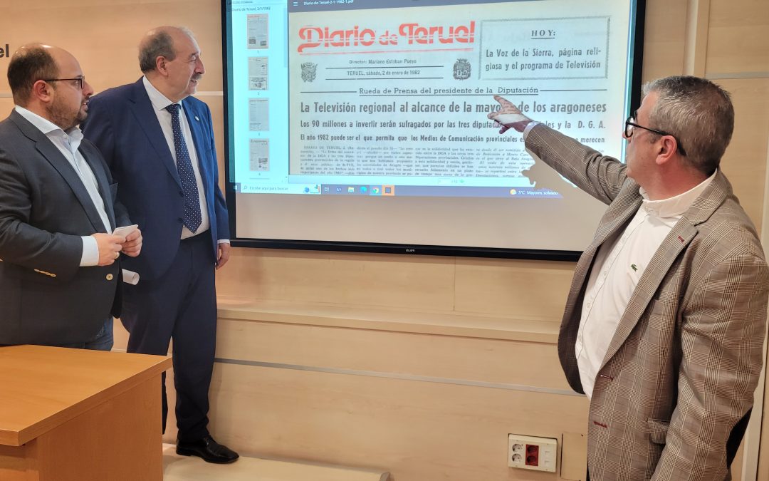 Diario de Teruel digitaliza toda su hemeroteca de papel con el apoyo de la Diputación de Teruel