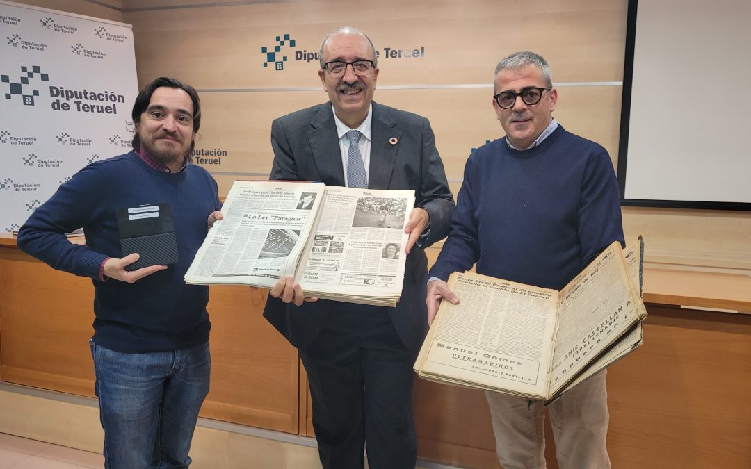 Diario de Teruel cede al IET los ejemplares de papel que digitalizó para su hemeroteca digital