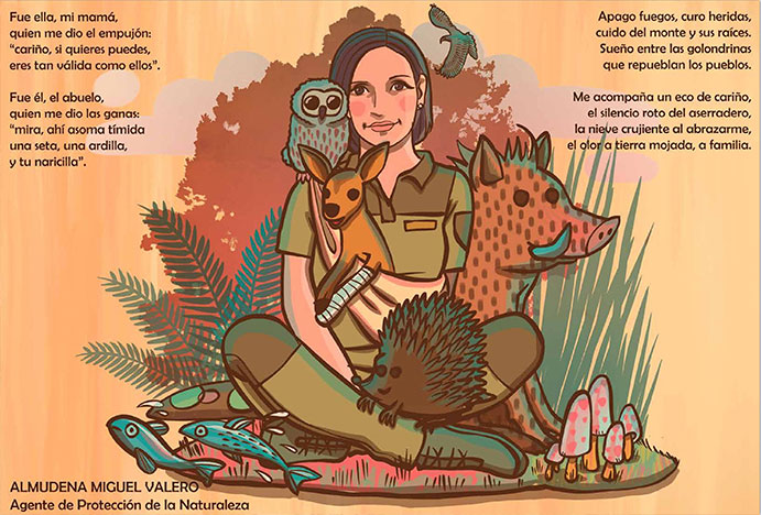 Almudena Miguel, Agente de Protección de la Naturaleza